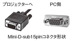 Mini-D-sub15pinコネクタ形状
